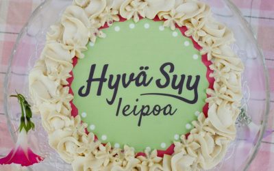 Blogin nimikkotäytekakku, pieni mutta täyttä tavaraa